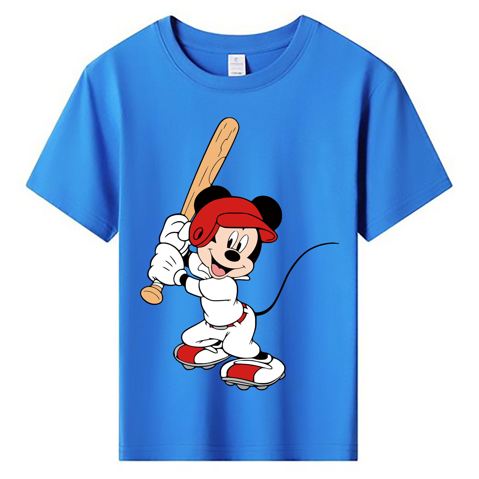 ミッキーマウス Mickey Mouse 綿100％キッズTシャツ（フロントプリント）